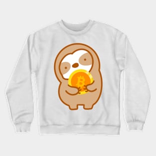 Cute BTC Cryptocurrency Sloth Crewneck Sweatshirt